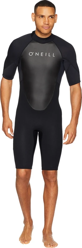 O'Neill Men's Reactor-2 2mm Back Zip Short Sleeve Spring Wetsuit, Black, Large - Image 1