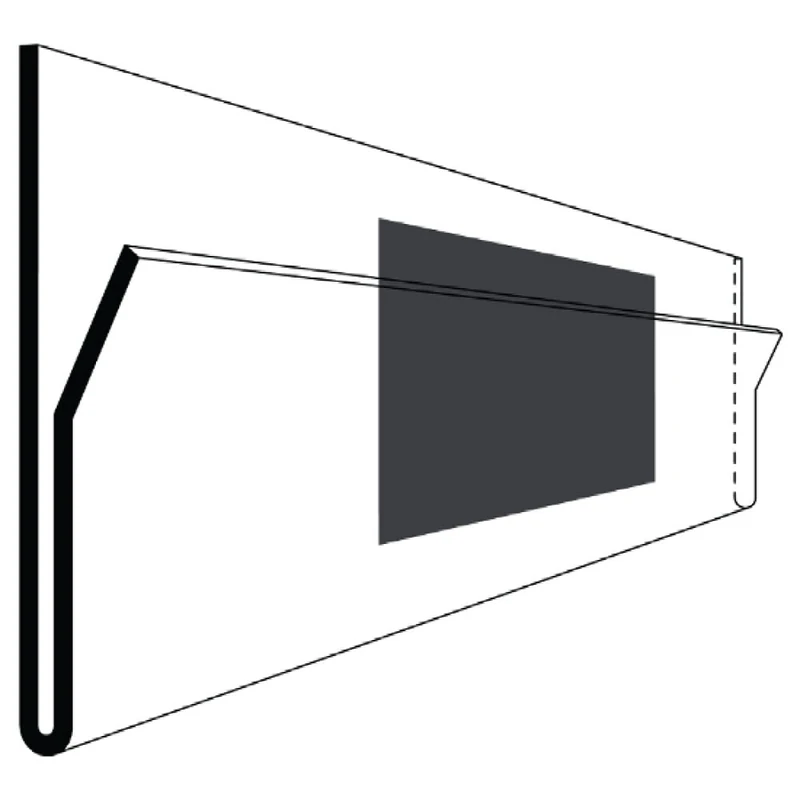 Krog Clear Magnetic Label Holders with Short and Forward Curved Front, 210 x 55 mm Pack of 50