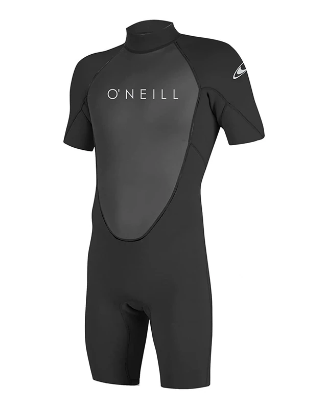O'Neill Men's Reactor-2 2mm Back Zip Short Sleeve Spring Wetsuit, Black, Small
