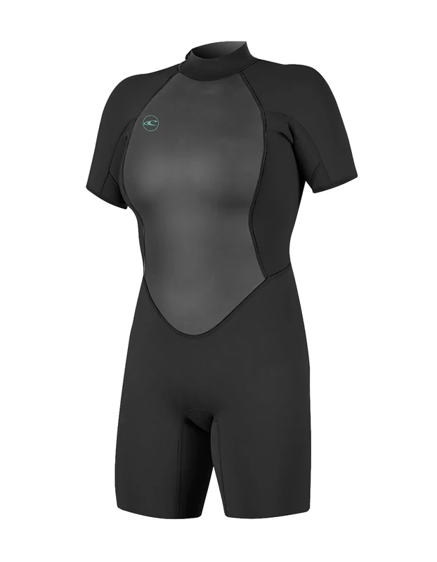 O'Neill Womens Reactor II 2mm Back Zip Shorty Wetsuit - Black - Easy Stretch