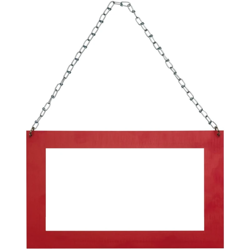 Long Goods Transport Sign 40 x 25 cm with 50 cm Steel Chain 1 Piece - Image 1