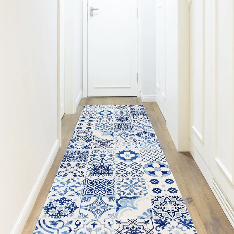 Viniliko Carpet Port Grimaud, Vinyl, Blue, 250 x 66 x 3 cm