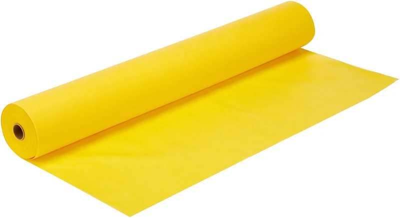 PAPSTAR #84951 Tablecloth Fabric-Like Fleece Soft Selection 40 m x 0.9 m Yellow on a Roll - Image 1