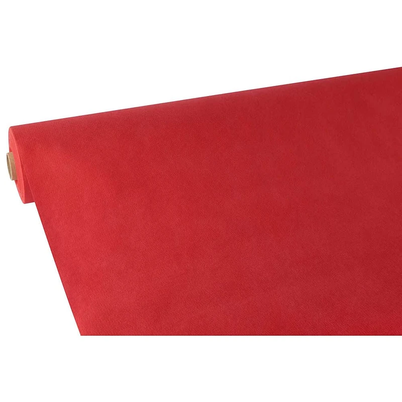 Papstar Tablecloth, Fleece fabric, red, 10 x 10 x 90 cm