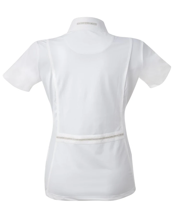 Equi-Theme/Equit'M Unisex Adult 987032134 Perles Short Sleeve Shirt - White, One Size - Image 1