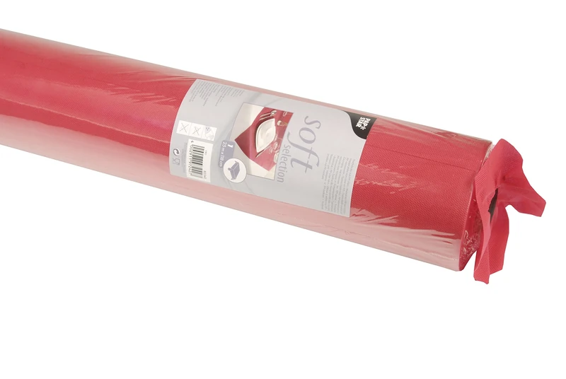 PAPSTAR Tablecloth, Fleece fabric, red, 12 x 12 x 118 cm