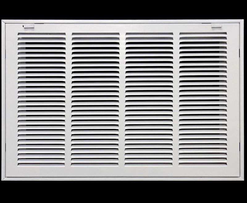 HVAC Premium 22 x 14 Duct Opening Steel Return Air Filter Grille, for 1-inch Filter, Removable Door, Flat Stamped HVAC Vent Cover Grille, Outer Dimensions 24.5 x 16.5