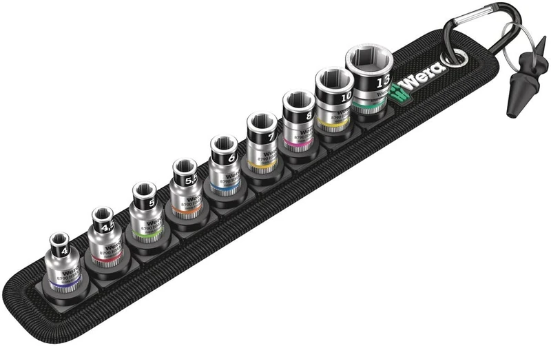 Belt 1 Zyklop socket set with holding function, 1/4" drive, 10 pieces
