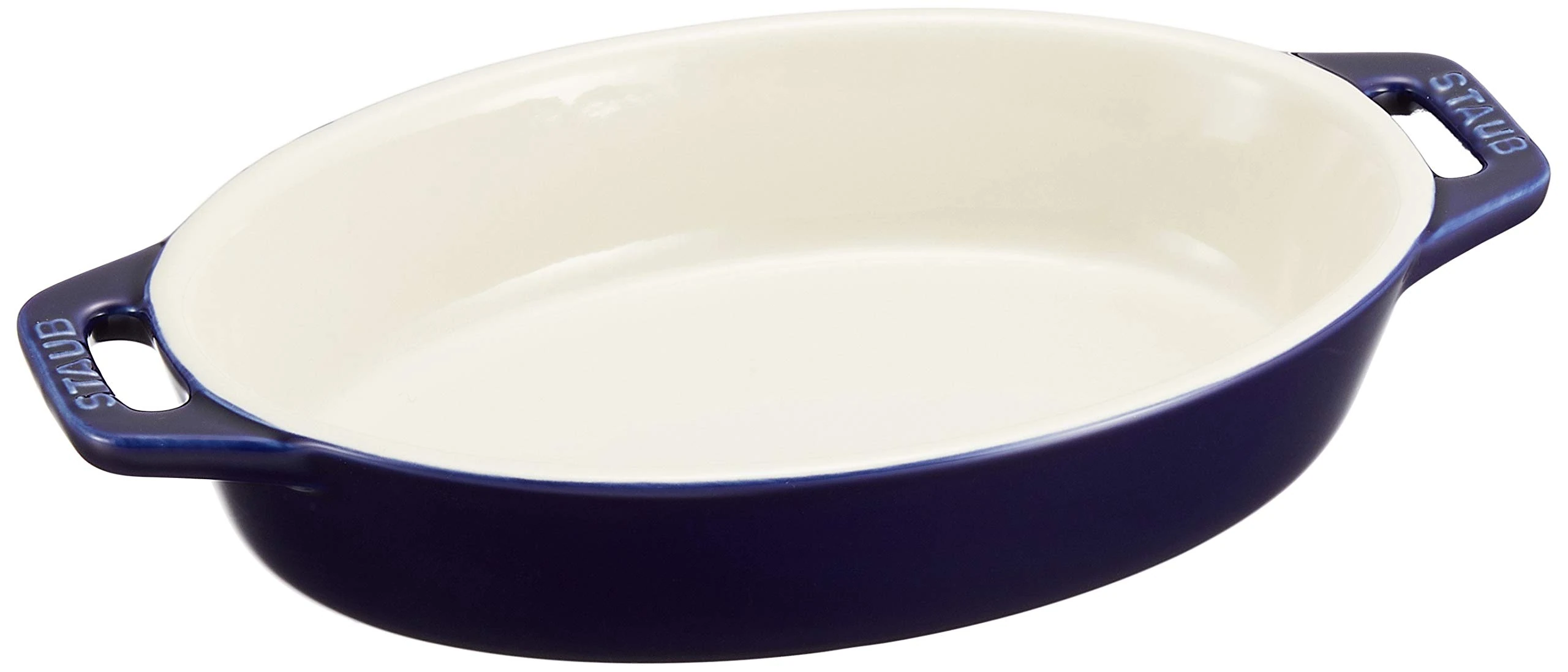 staub Dish 40508-598 Oval Dish Grand Blue 6.7 inches (17 cm) Ceramic Au Gratin Dish, Oven Safe