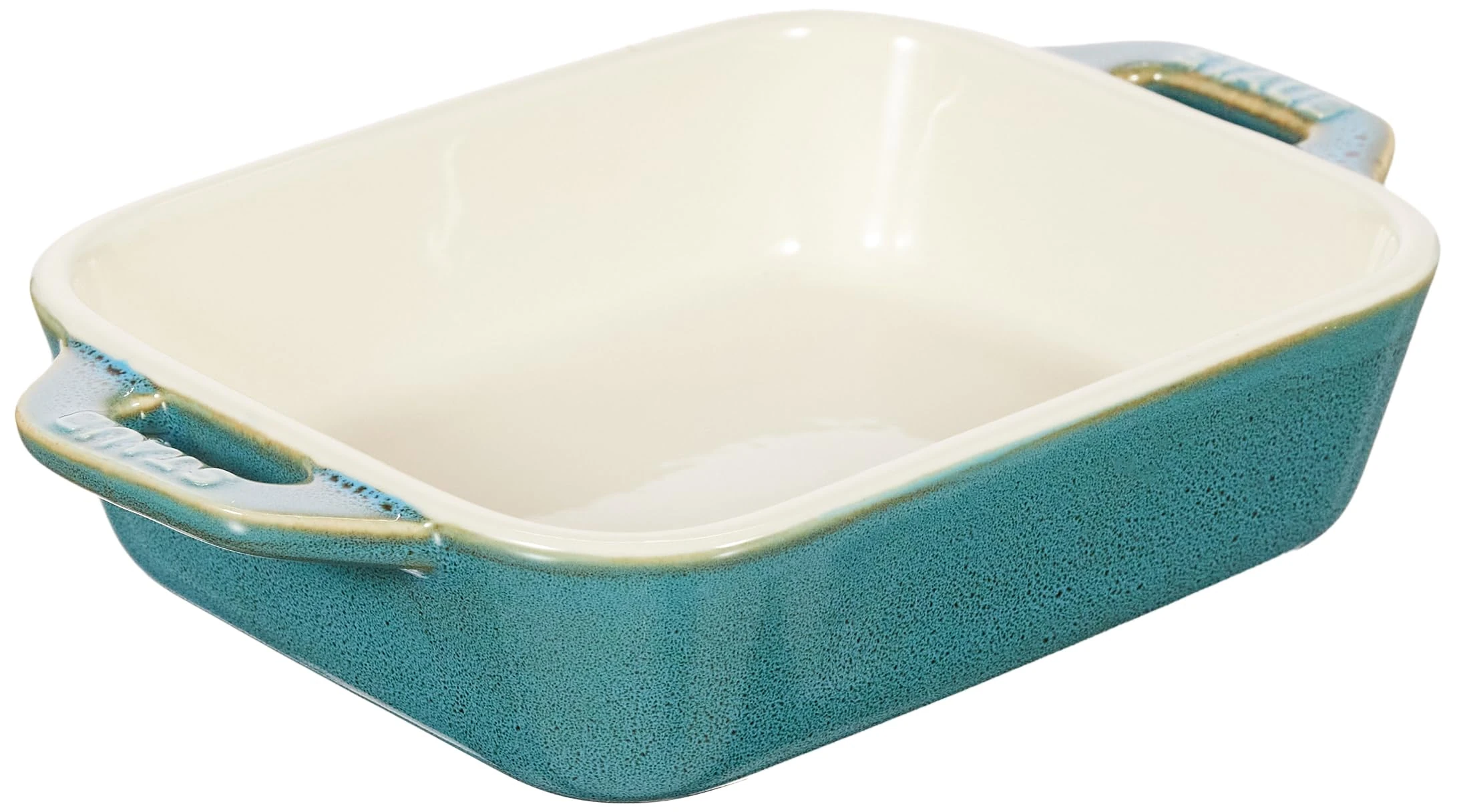 staub Dish 40511-882 Rectangular Dish, Turquoise 5.5 x 4.3 inches (14 x 11 cm), Ceramic Au Gratin Dish, Oven Safe and Microwave Safe