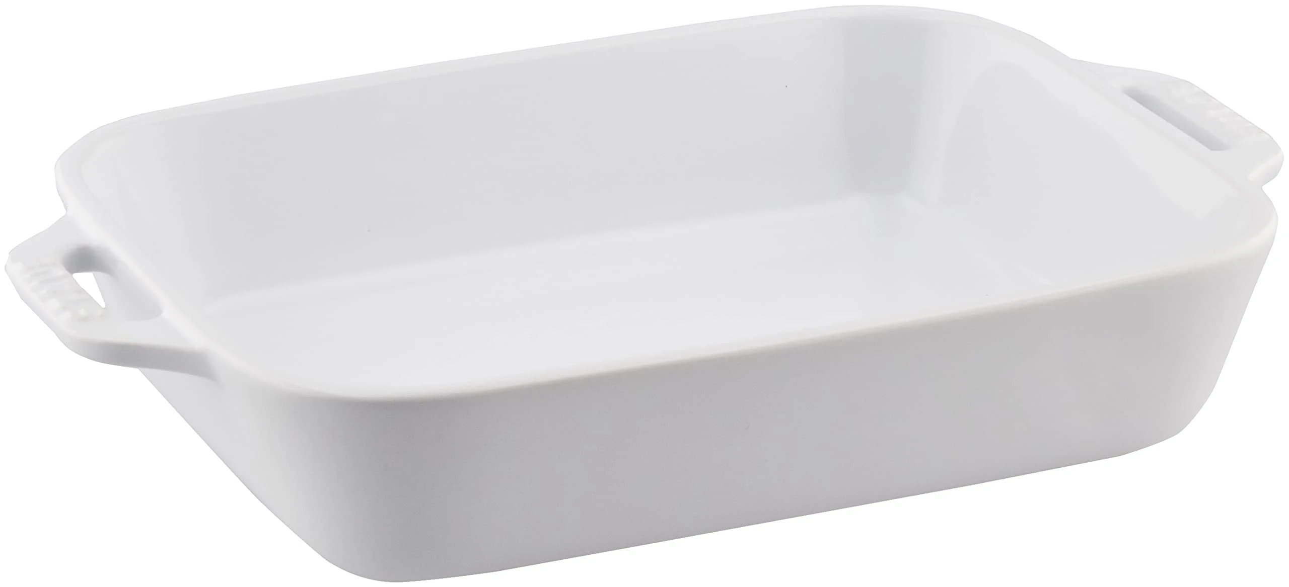 Staub Rectangular Dish, White, 7.9 x 6.3 inches (20 x 16 cm), Ceramic Au Gratin Dish, Oven Safe