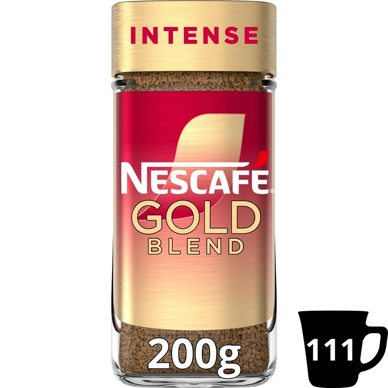 NESCAFÉ Gold Blend Intense Premium Instant Coffee, Dark and Vibrant with Dark Roasted Arabica, 200g (Pack of 1)