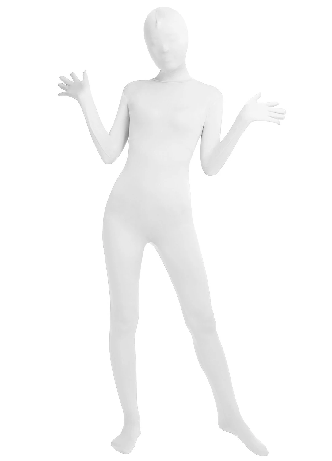 lucky baby store SHINNINGSTARBABY Women's Well-fit Unitard Spandex One Piece Full Body Zentai Costume Bodysuit (M, white)