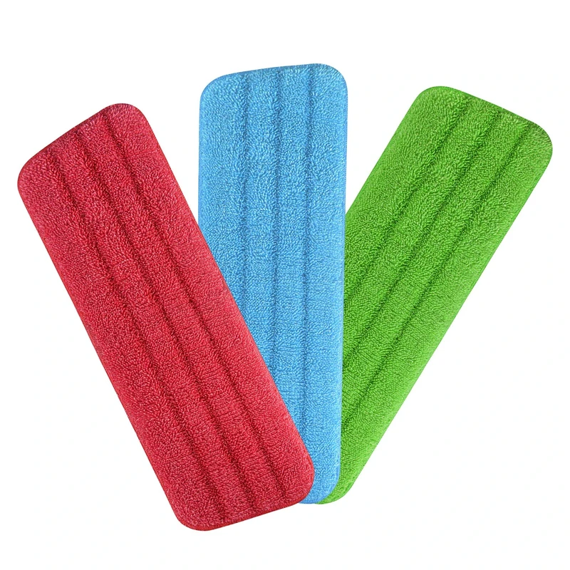 URAQT Microfiber Mop Cloth, 3 Pack Replacement Cleaning Pads Mop Pad, Hook and Loop Wet and Dry Mops Replacement Pad, High Water Absorption, for All Spray, Washable, Reveal Mops