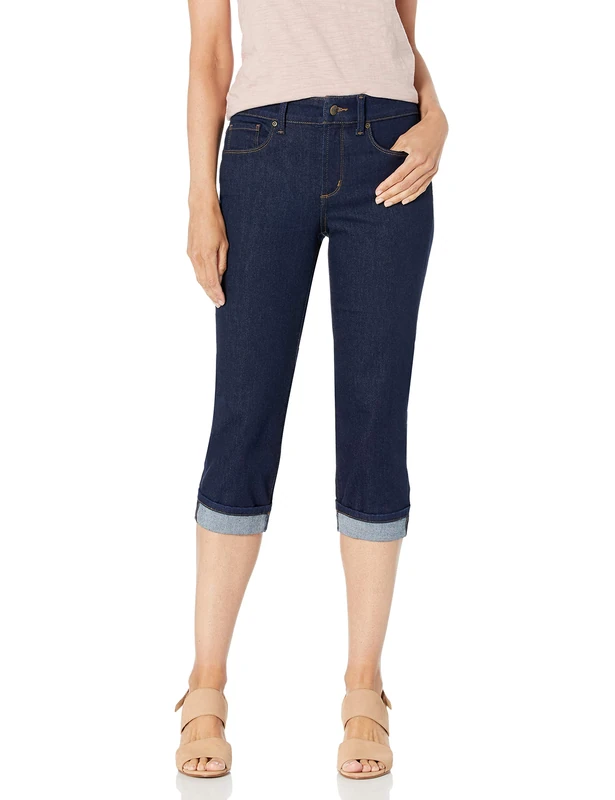 NYDJ Women's Marilyn Crop Cuff Jeans, Rinse, 6 20