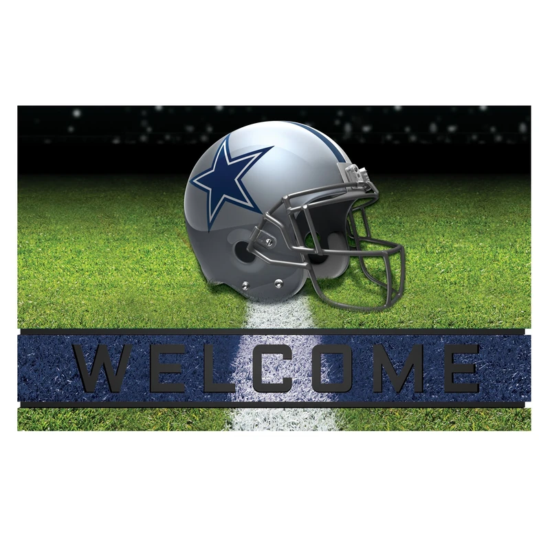 FANMATS 19941 Dallas Cowboys Crumb Rubber Outdoor Door Mat - 18in. x 30in. - Image 1