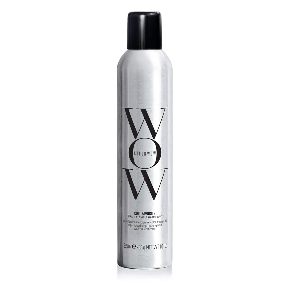 COLOR WOW Cult Favorite Firm + Flexible Hairspray – LightWeight spray with All Day Hold; Humidity Resistance; Heat Protection + UV Protection; Non Stiff, Non Sticky; Brushable; Non Yellowing
