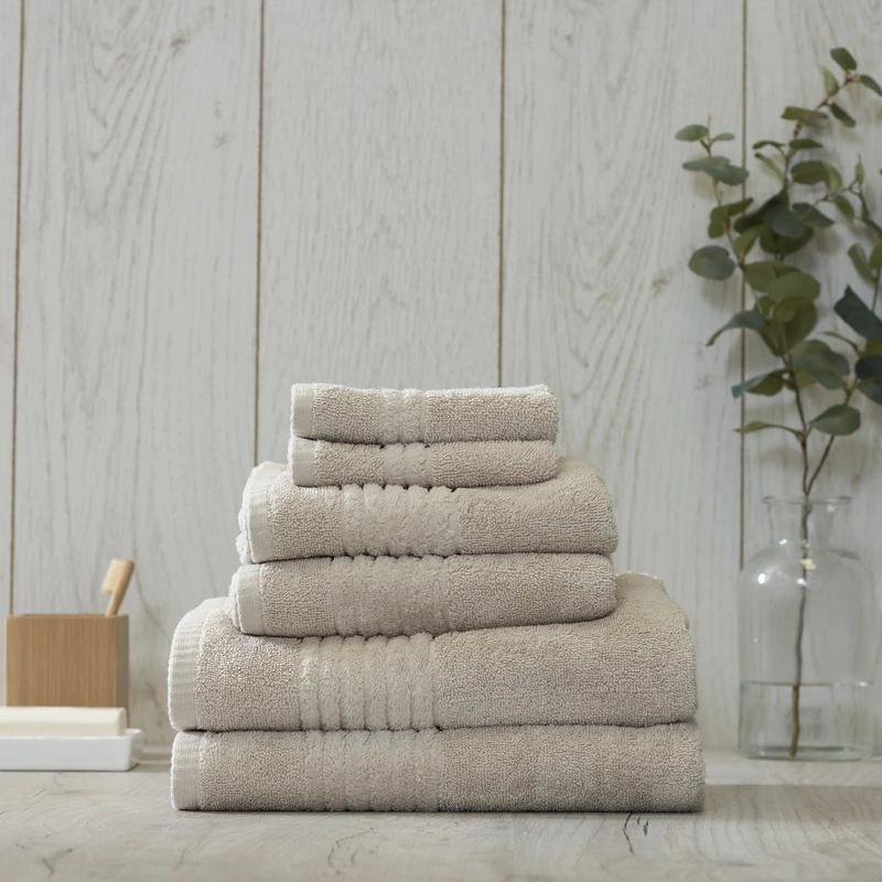 Jeff Banks Home 6 Piece Towel Bale, 600Gsm, Natural, Set of 6