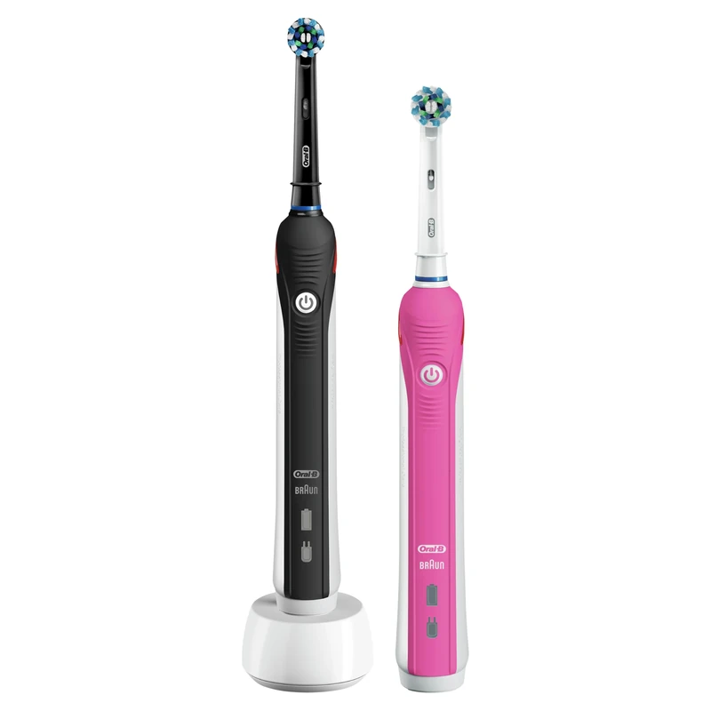 Oral-B Pro 2 Black/Pink Electric Toothbrush Duo