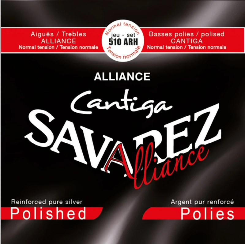 Savarez Strings for Classical Guitar Alliance Cantiga Set Polished, Normal Tension, red, 510ARH