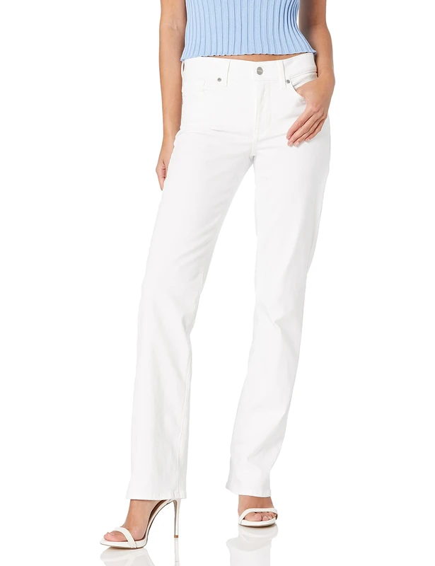 NYDJ Women's Petite Marilyn Straight Leg Jean, Optic White, 18