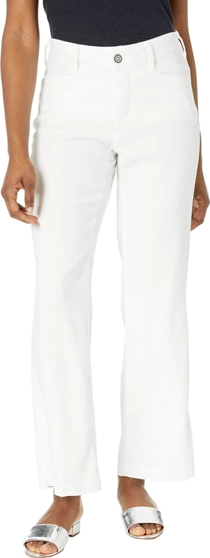 NYDJ Women's Petite Linen Trouser Jeans, Optic White, 16