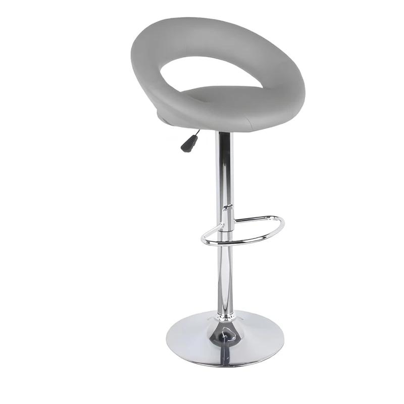 We Love Grey PU Bar Stool - Image 1