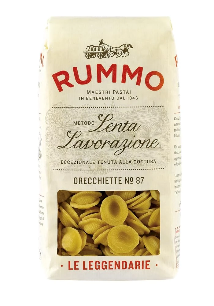 Rummo Orecchiette Pasta No.87 - Traditional Italian Ear-Shaped Pasta for a Perfect Culinary Experience, 500 g (Pack of 1)