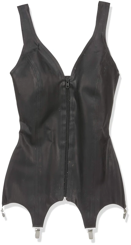 Late X Women's 29011371021 Latex Basque black The Latex Collection Small, (Nero 001), S UK