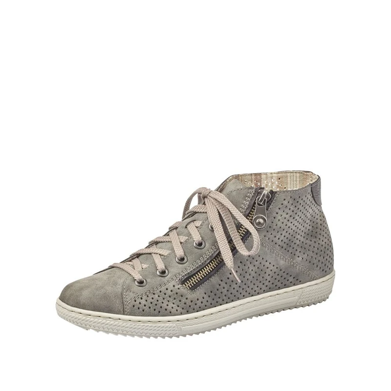 Rieker Women's Frühjahr/Sommer L9427 Slip On, Grey Smoke Schwarz, 5 UK