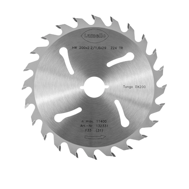 LAMELLO 132331 Saw Blade HW for DX200 Diameter 200 mm Teeth 24 for Cutting in Wooden Frame - Image 1