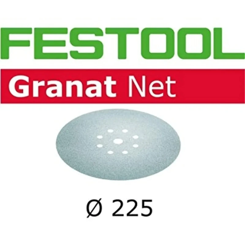 Festool 203318 Abrasive Net Stf D225 P240 GR , Steel Grey, Set of 25 Pieces
