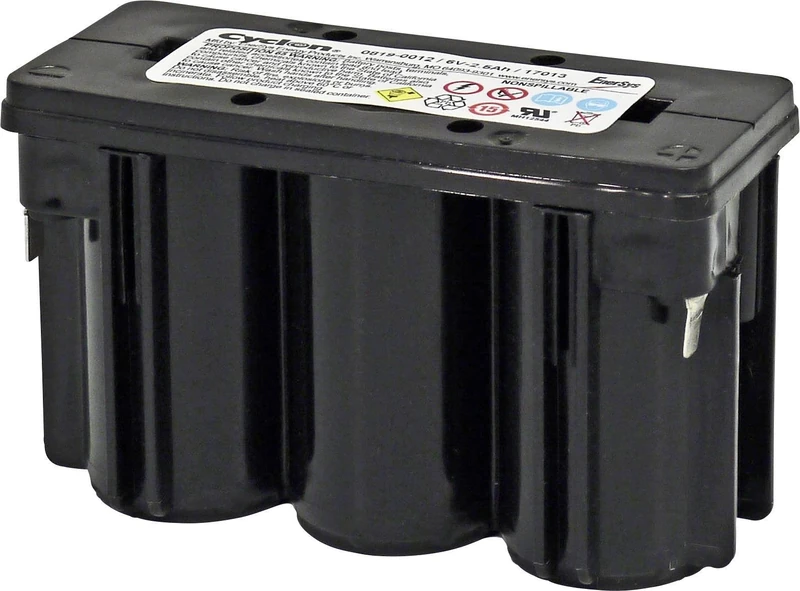 EnerSys Hawker Cyclon D 0819-0012 Lead Acid Battery 6 V 2.5 Ah Lead Fleece (AGM) 114 x 70 x 46 mm Fl - Image 1