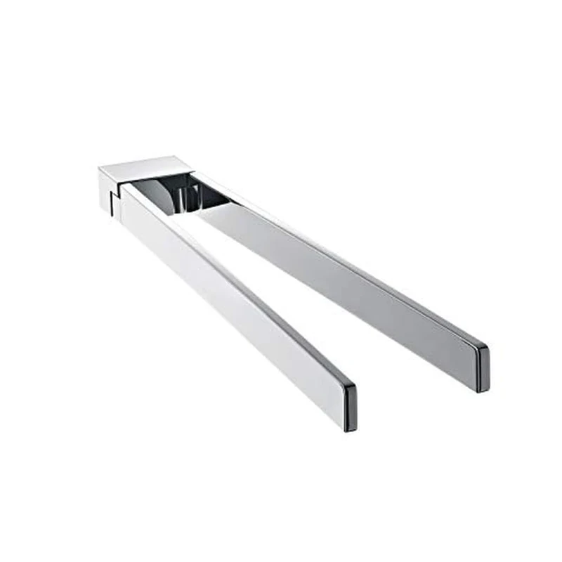 Emco Art Hand Towel Rail Pivoting 2 Arms 430 mm Chrome, Zinc, Gray, Normal