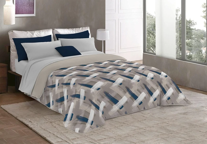 Italian Bed Linen MB Home Italy “Fantasy” Winter Quilt, Pennellate, 260x260 cm