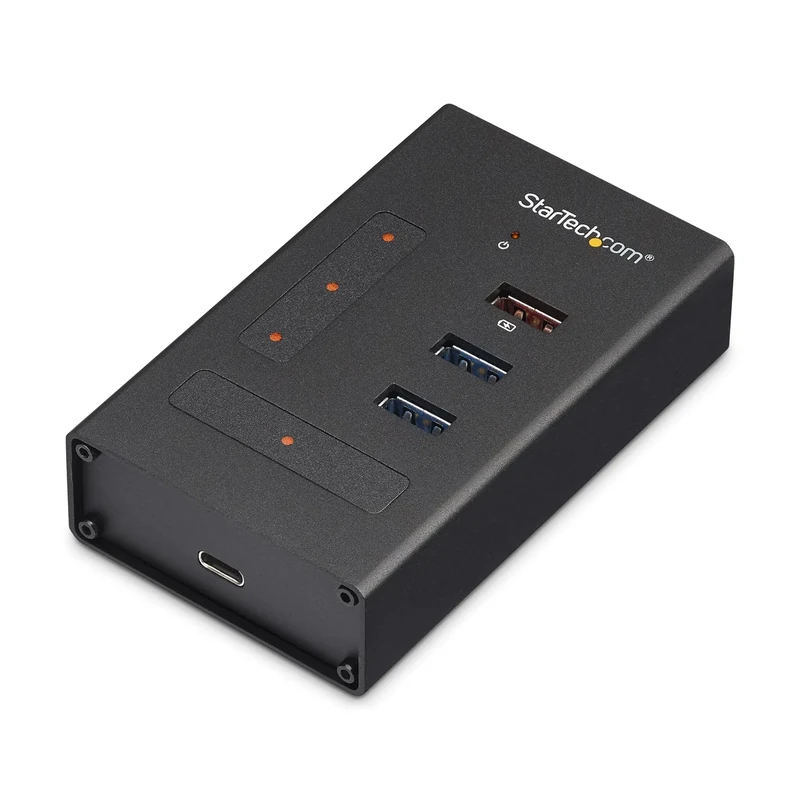 StarTech.com 4 Port USB C Hub - USB Type-C to 1x USB-C/3x USB-A - Commercial Metal USB 3.0 Hub - SuperSpeed USB 3.0 (5Gbps) - Self Powered - BC1.2 Fast Charge - Mountable/Rugged (HB30C3A1CST)