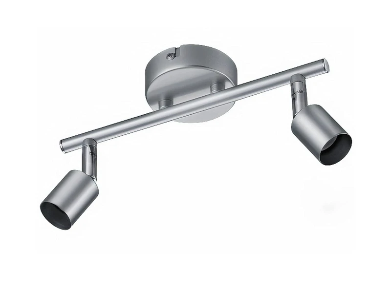 Reality Leuchten R80912087 Paris A++ to E Ceiling Light, Metal, GU10, Titanium, 8 x 25 x 13.5 cm