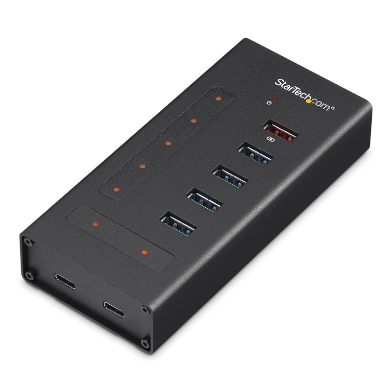 StarTech.com 7 Port USB C Hub - USB Type-C to 2x USB-C/5x USB-A - Commercial Metal USB 3.0 - SuperSpeed USB 3.0 (5Gbps) - BC 1.2 Fast Charge - 5 x usb-a, 2 x usb-c (HB30C5A2CST)