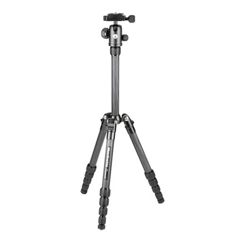 Manfrotto MKELES5CF-BH, Element Small Traveller Tripod with Ball Head, Carbon Fibre, Telescopic Column, for DSLR, Compact System Camera, Mirrorless