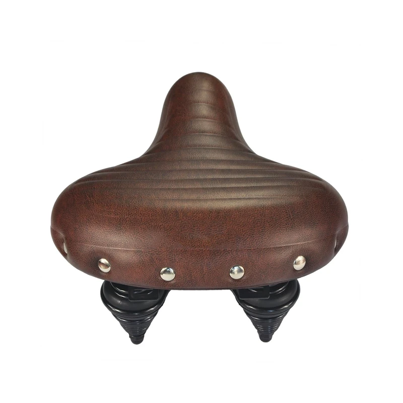 UPANBIKE Bike Saddle Super-Soft Comfortable Leather Shock Absorption Widened Bicycle Seat Suspension Cushion - Image 1