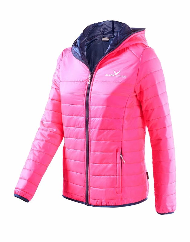 Black Crevice Down Ladies Quilted Jacket – Pink, 40 - Image 1