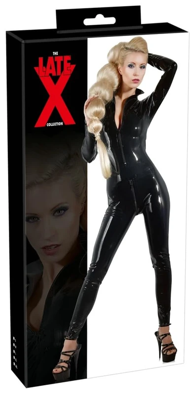 The Latex Collection Latex Catsuit, Black, X-Small