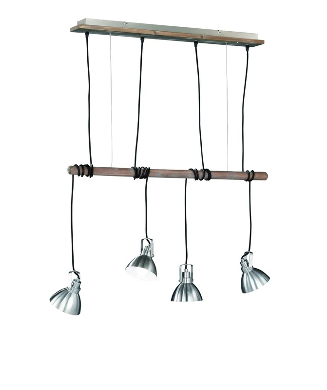 Trio Leuchten Pendant lamp, Metal, E14, Matte Nickel