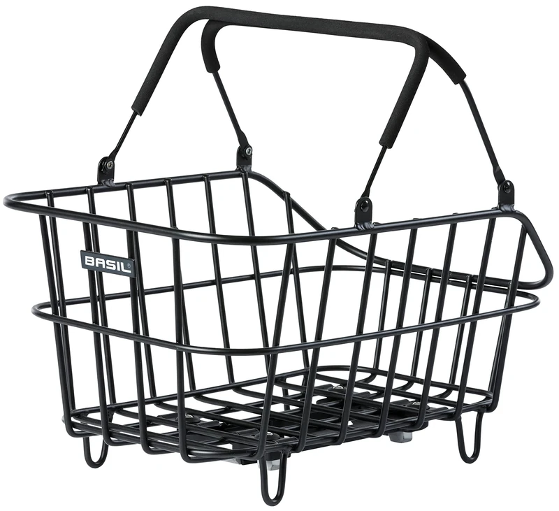 Basil Cento Aluminium Bicycle Basket Matt Black 10 kg