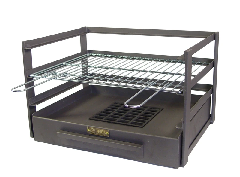 Imex El Zorro Barbecue Drawer with Zinc Grid, Black, 46 x 41 x 35 cm, 71474.0