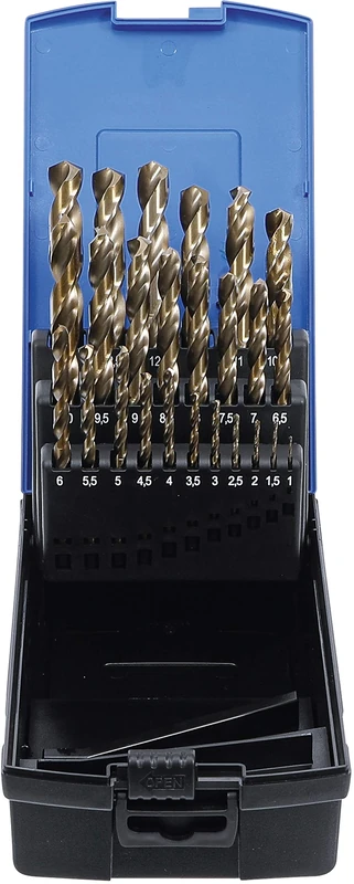 BGS 116 | Twist Drill Set | HSS-G M35 Cobalt Steel | 1 - 13 mm | 25 pcs.