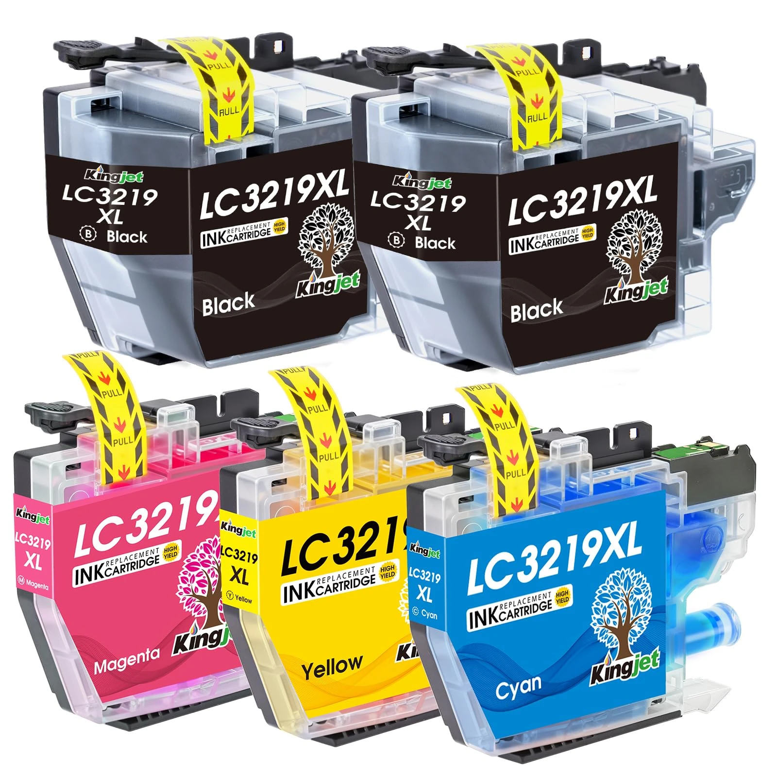 KINGJET LC3219XL Compatible Brother LC3219 LC3217 Ink Cartridges for Brother MFC-J5330DW MFC-J5335DW MFC-J5730DW MFC-J5930DW MFC-J6530DW MFC-J6930DW MFC-J6935DW (2Black, Cyan, Magenta, Yellow)