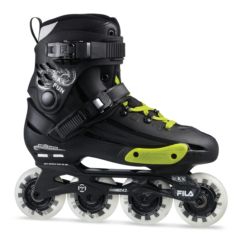 FILA SKATES 010618055 NRK FUN Inline skate Unisex BLACK/YELLOW/MAGENTA Size 11