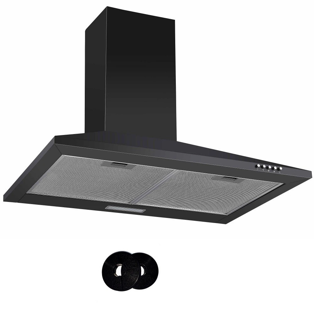 Cookology CH700BK 70cm Chimney Cooker Hood in Black & Filters