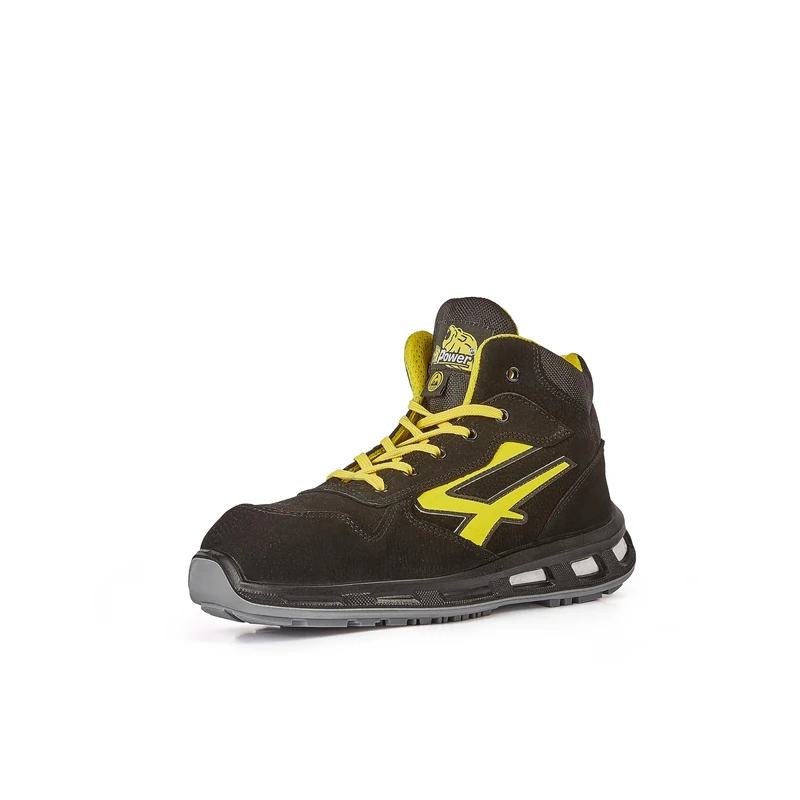 U-Power Red Lion® Shot , Safety Shoes, High, Lightweight and Flexible, Anti perforation, Anti Puncture, with Infinergy Insert, with Aluminium Toe Caps (Black 40)